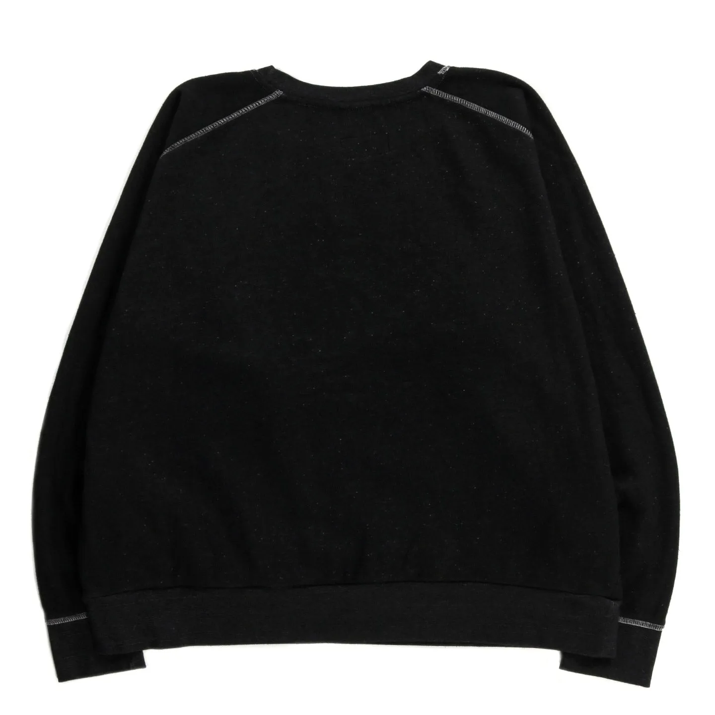 4SDESIGNS RECYCLED SIZE TAG ECO CREWNECK BLACK OVERDYE - XL(A)