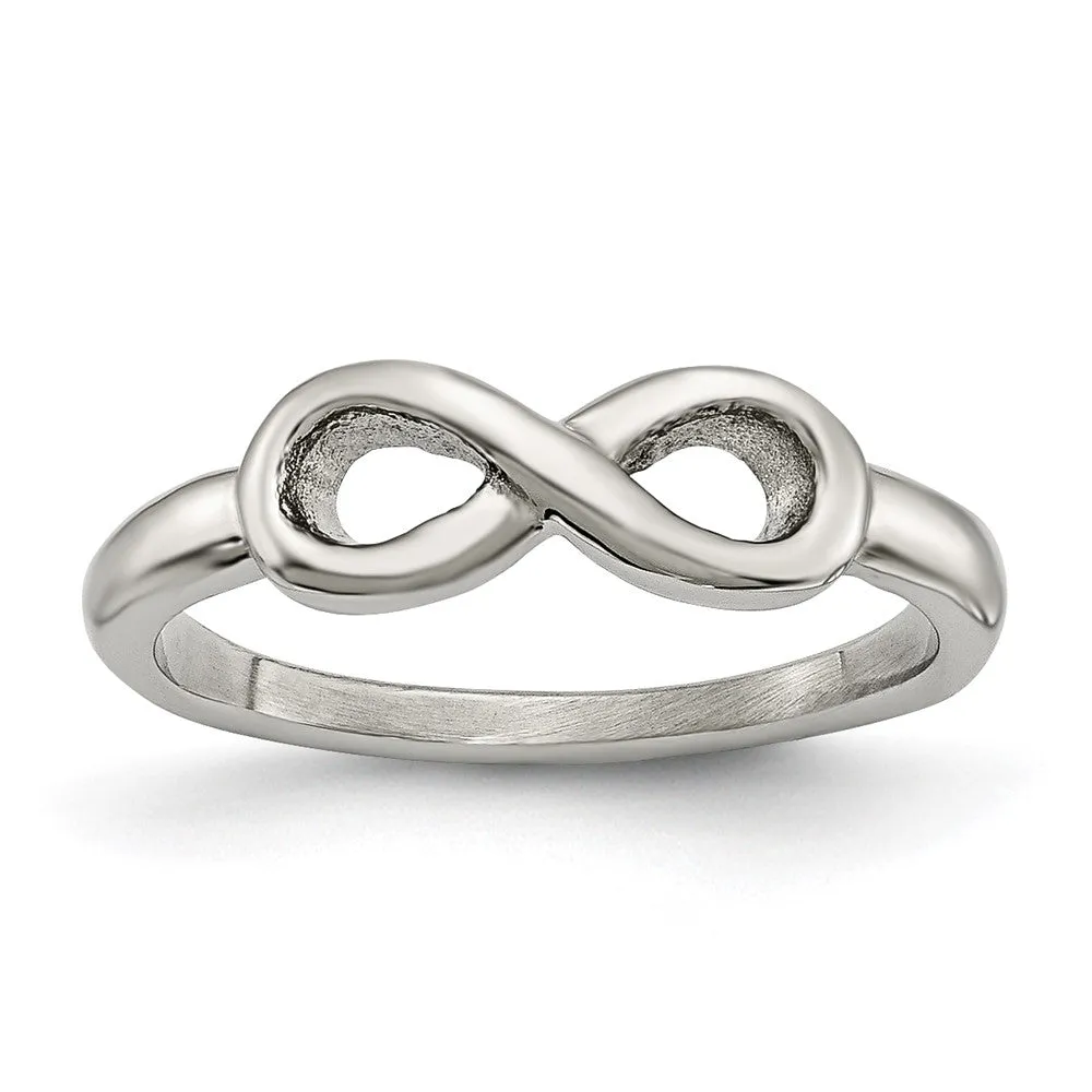 5mm Stainless Steel Polished Infinity Symbol Ring