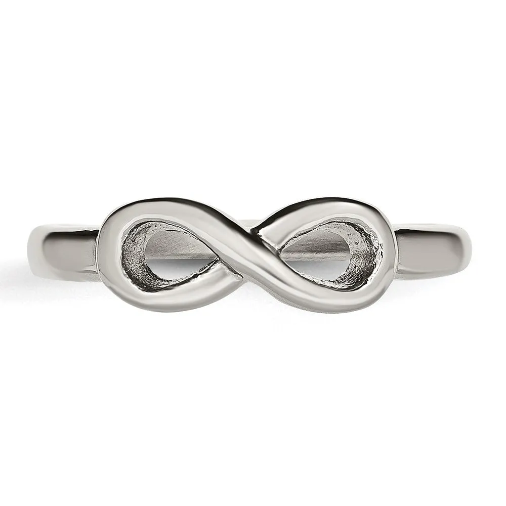 5mm Stainless Steel Polished Infinity Symbol Ring