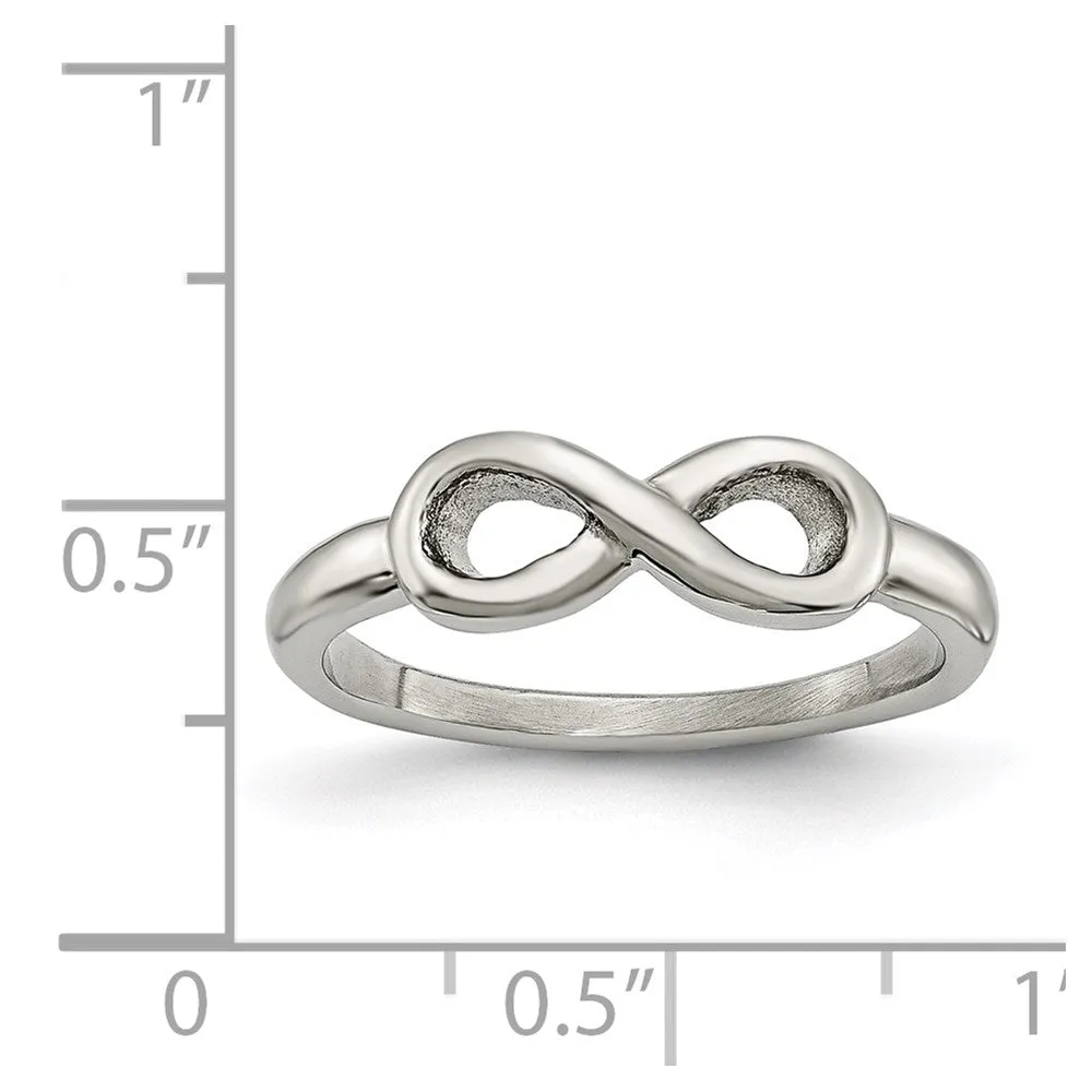 5mm Stainless Steel Polished Infinity Symbol Ring