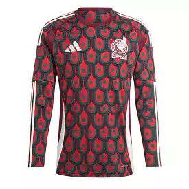 adidas Men's Mexico 2024/25 Home Long Sleeve Jersey Multicolor