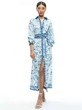 Alice + Olivia - Tanika Button Down Maxi Dress - Je L’adore Spring Sky