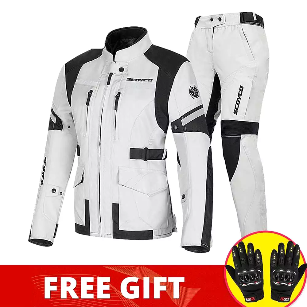 AshoreShop Women-Men Motorcycle Waterproof Reflective Warm Jacket