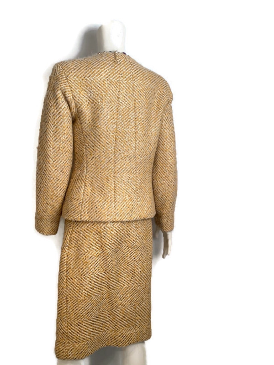 Chanel 00A 2000 Fall Gold Skirt Suit FR 38