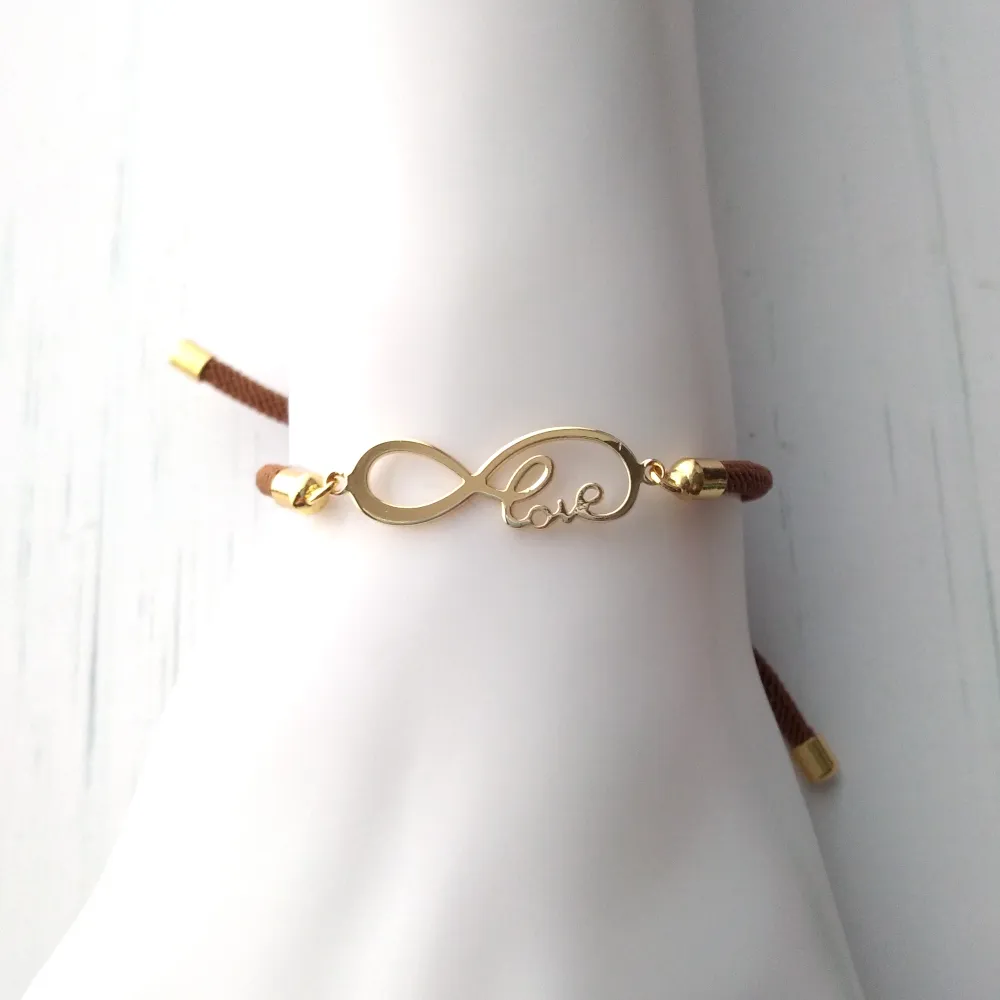 Dani Infinite Love Corded Slider Bracelet