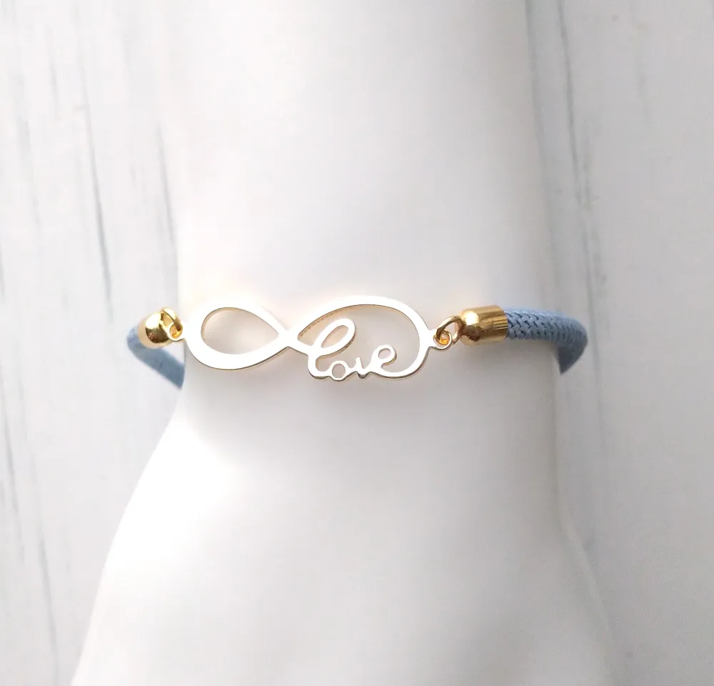 Dani Infinite Love Corded Slider Bracelet