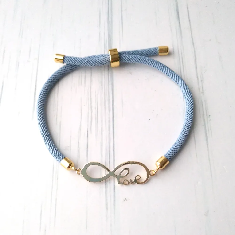 Dani Infinite Love Corded Slider Bracelet