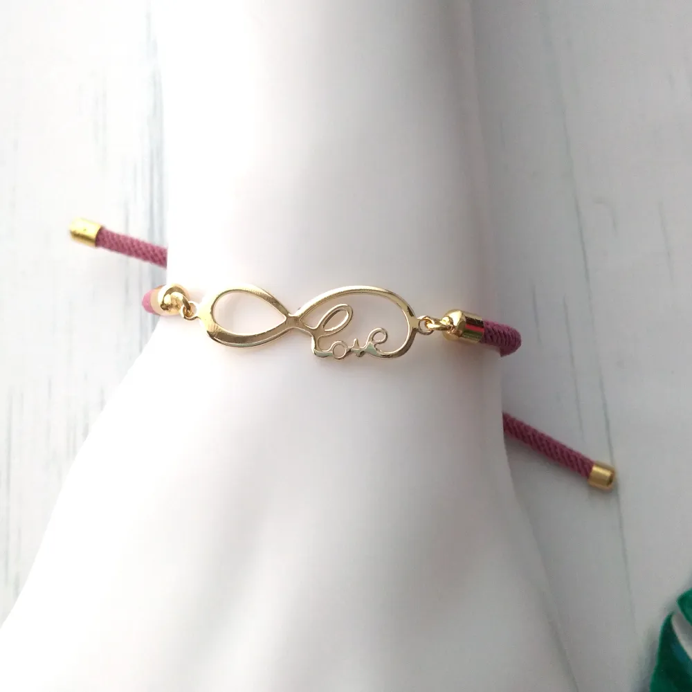 Dani Infinite Love Corded Slider Bracelet