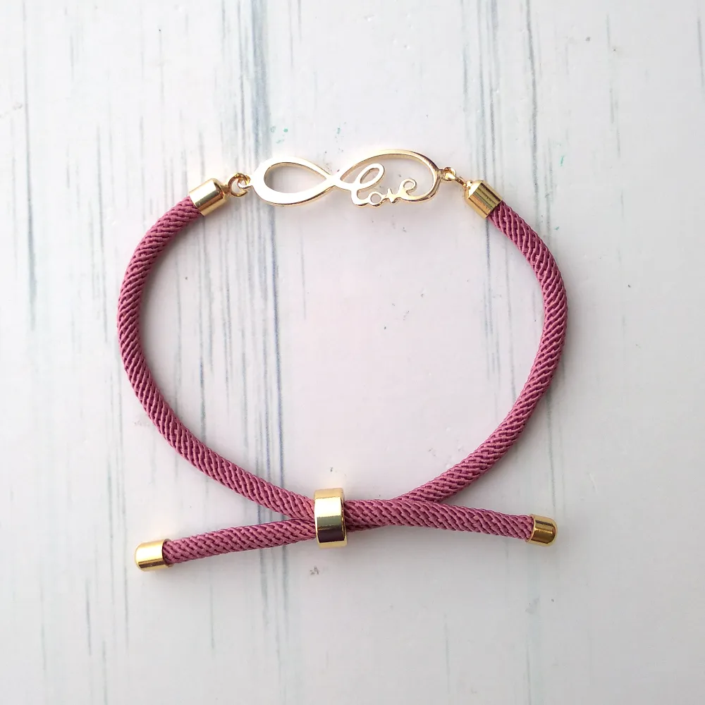 Dani Infinite Love Corded Slider Bracelet