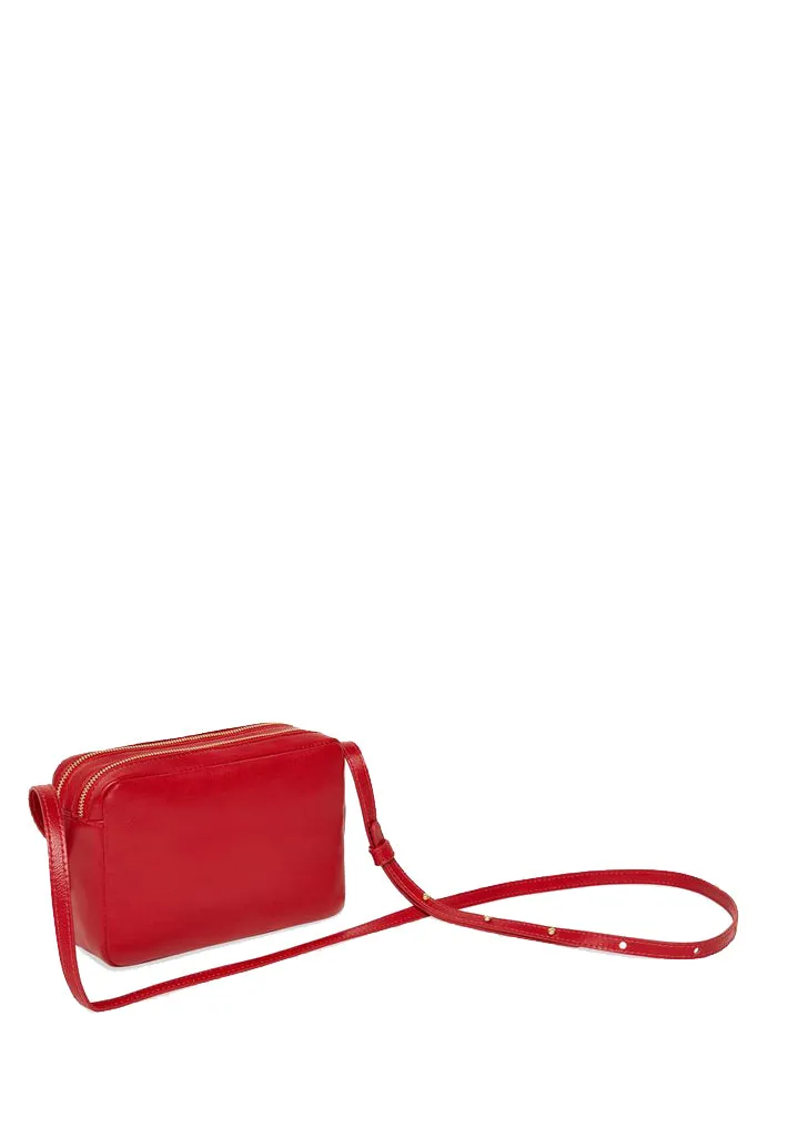 Double Zip Crossbody Lamb, Flamma