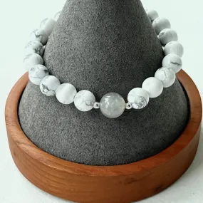 Etoupe Moonstone & Howlite Men Bracelet