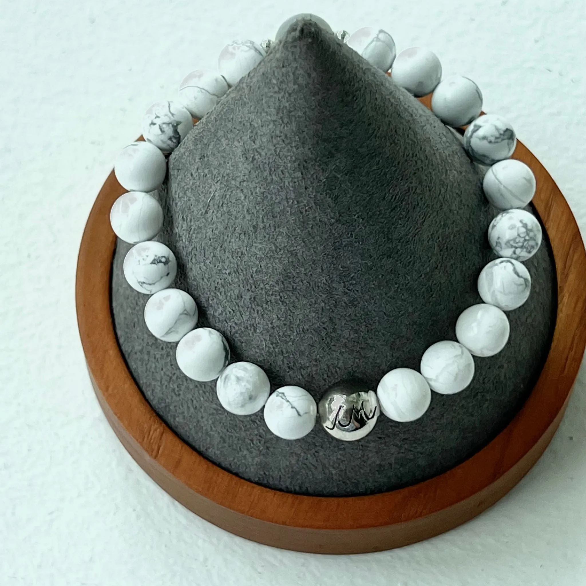 Etoupe Moonstone & Howlite Men Bracelet