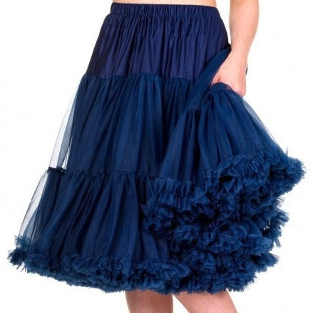 EXTRA LONG Full Navy Blue Net Vintage Rockabilly 50s Petticoat Skirt