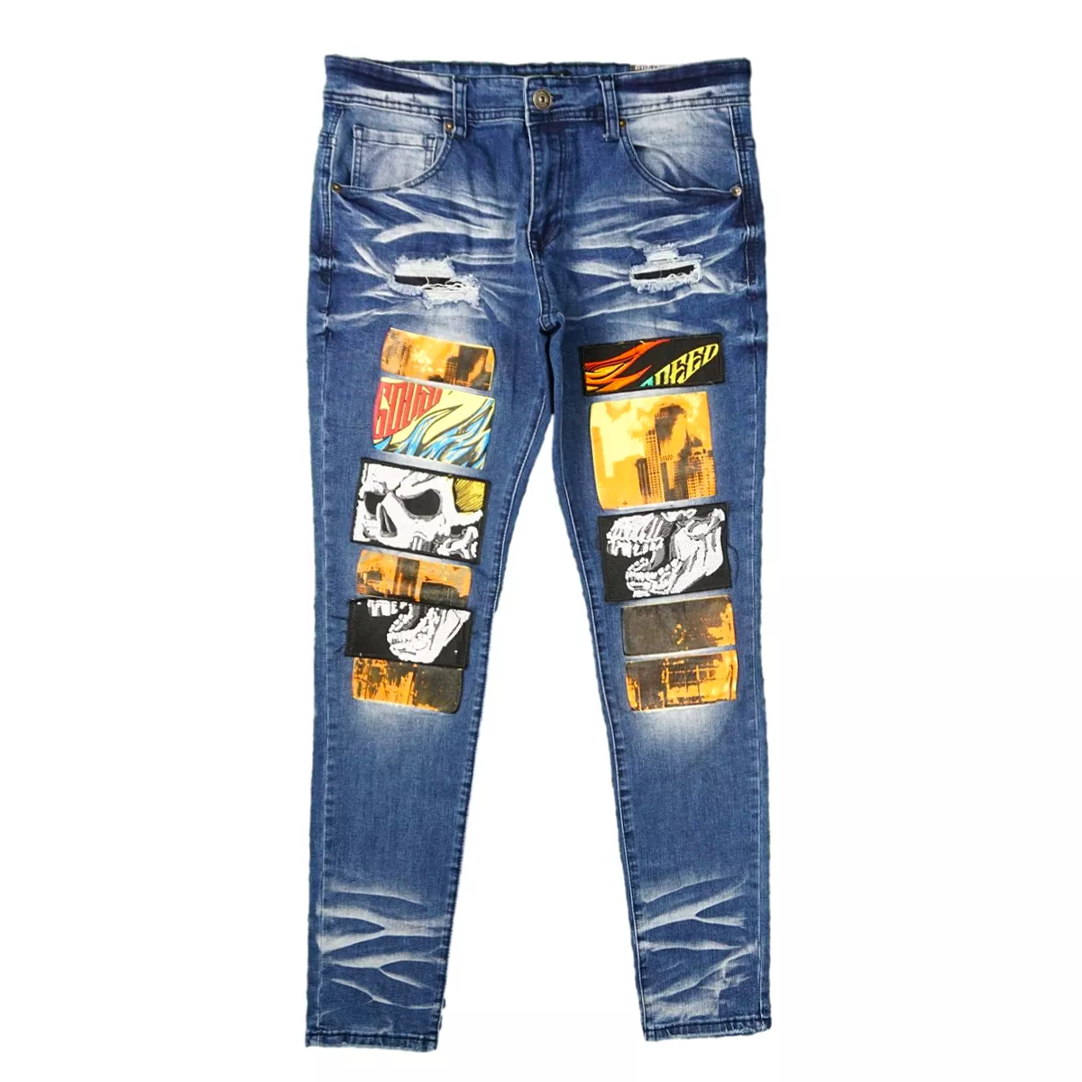 Godspeed Patchwork Jeans (Blue) /C6