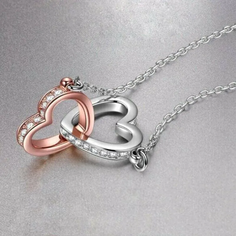 Infinity Hearts Pendant Necklace