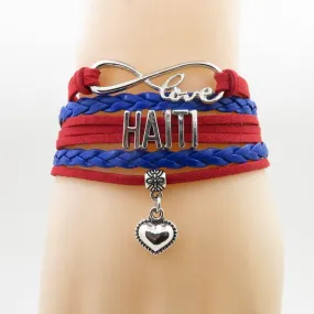 Infinity love Haiti Charm bracelet