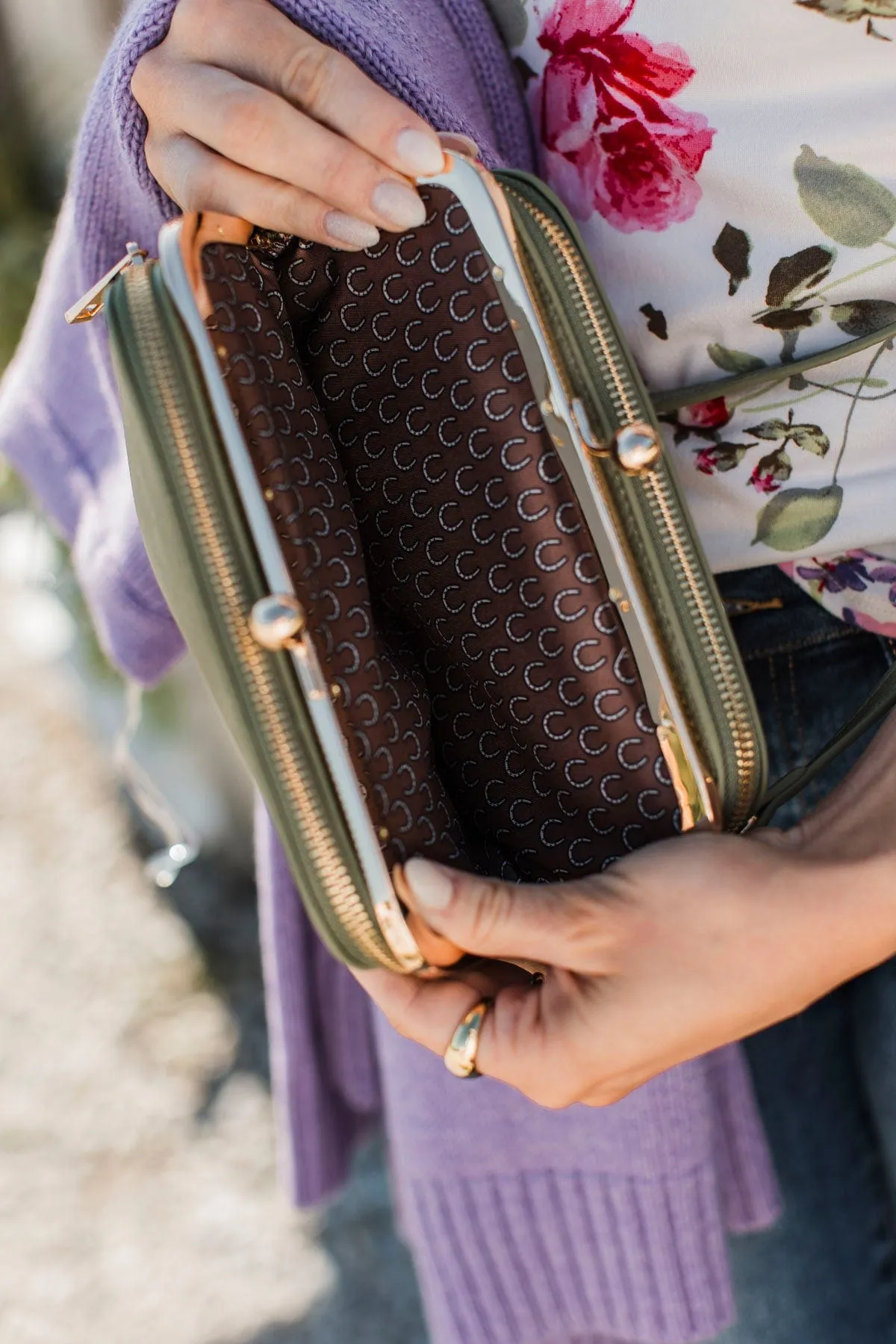 Just Fabulous Crossbody Purse- Sage