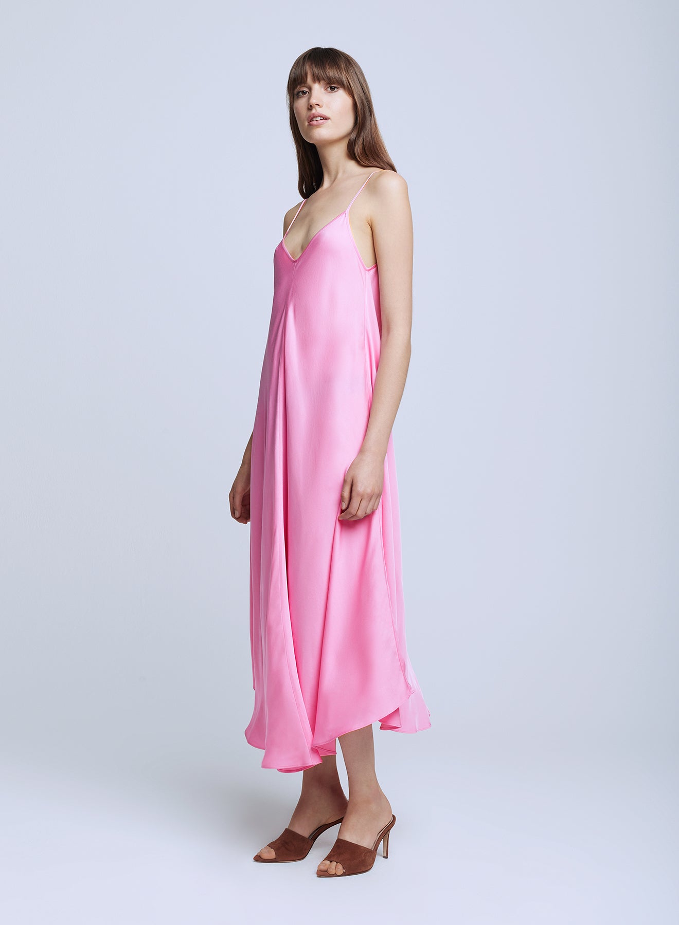 L'agence - Lorraine Trapeze Dress - Rose Bloom