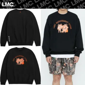 LMC  |Unisex Street Style Long Sleeves Logo Sweatshirts