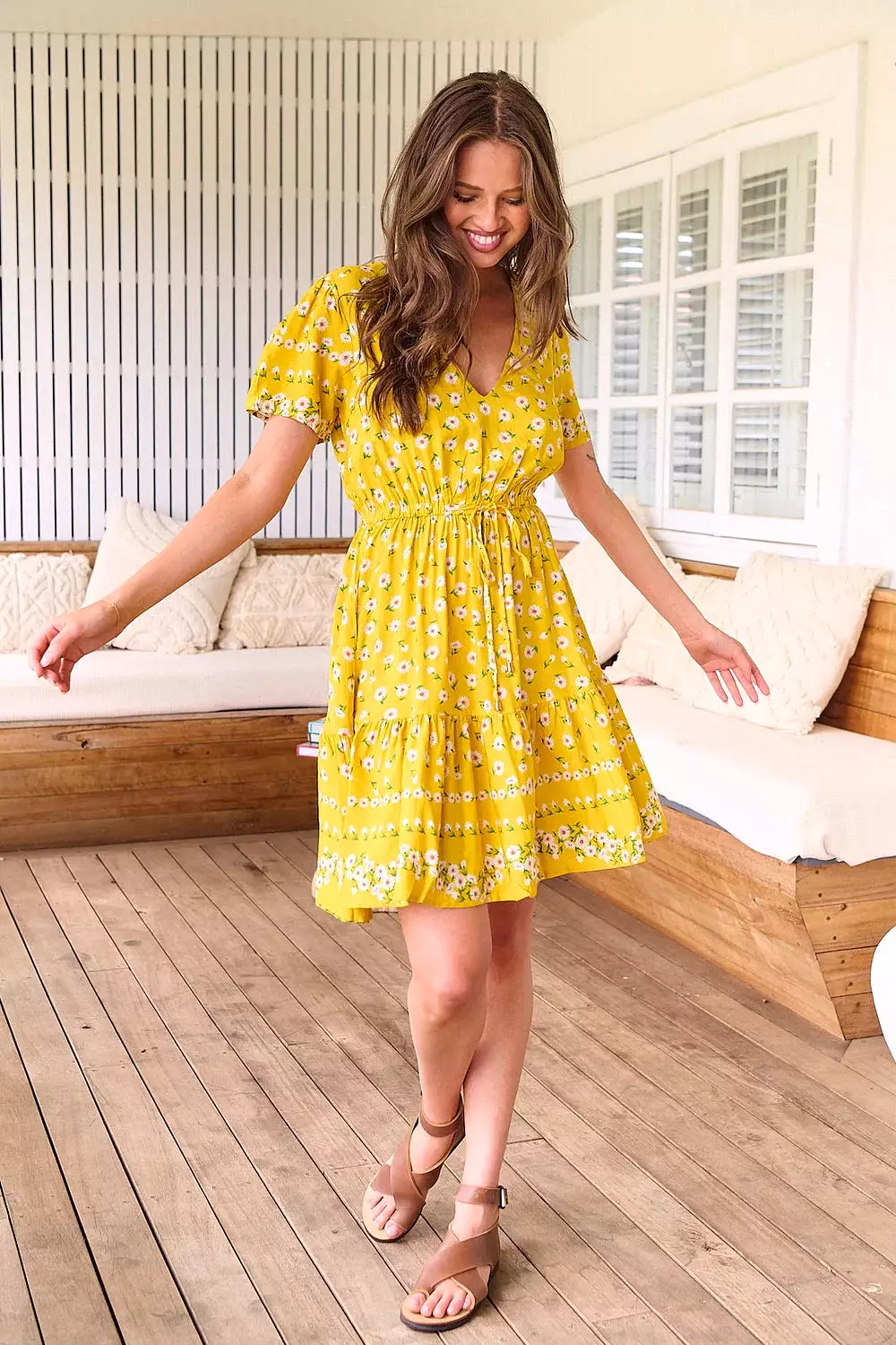 Lolana Mini Dress - Sunshine Daisy Collection