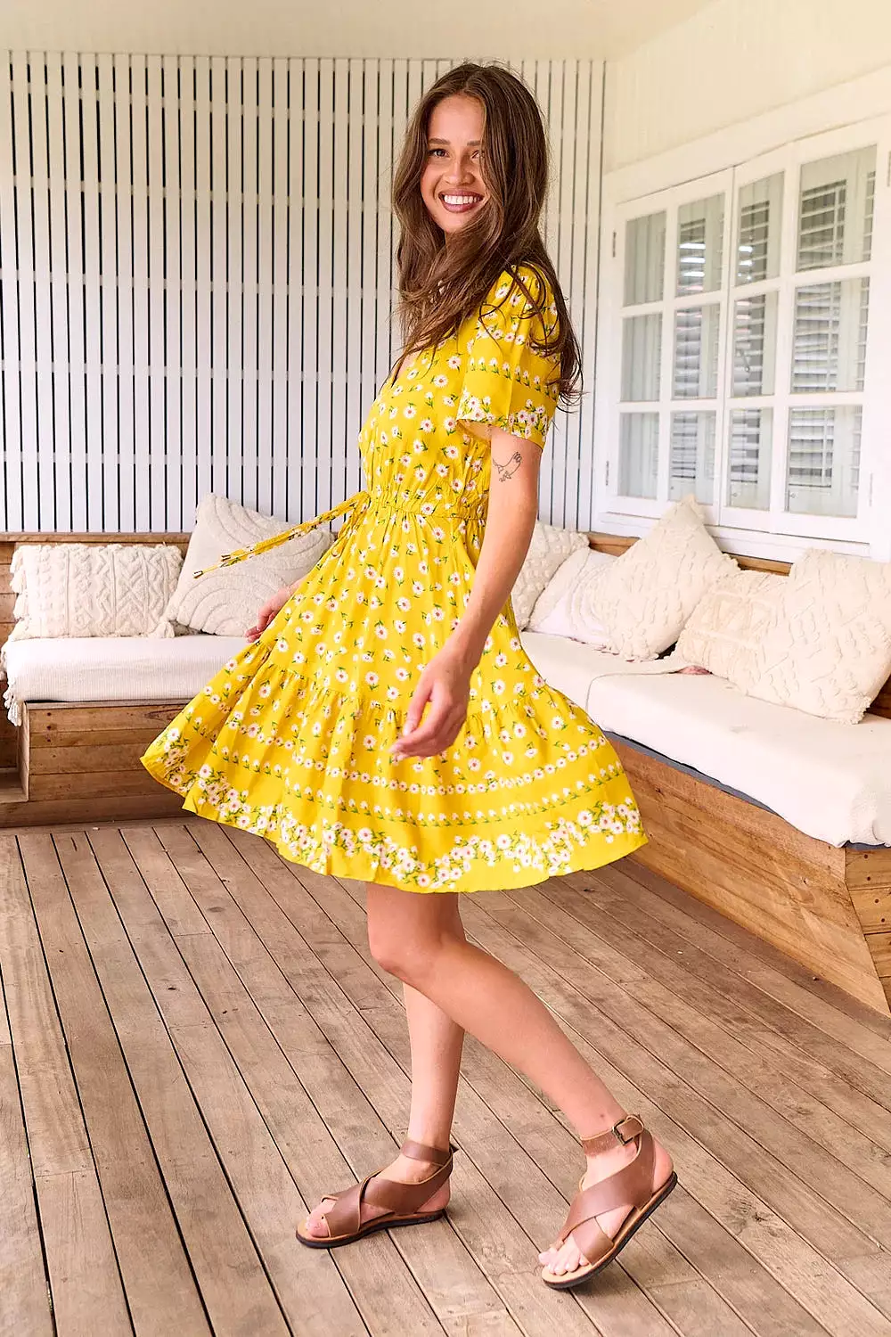 Lolana Mini Dress - Sunshine Daisy Collection