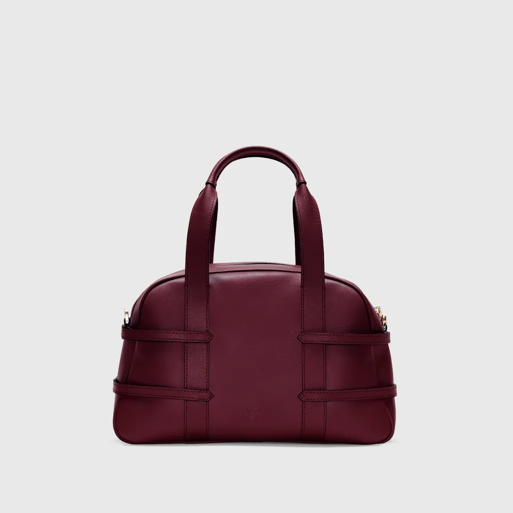 Medium Francesca braided bordeaux satchel