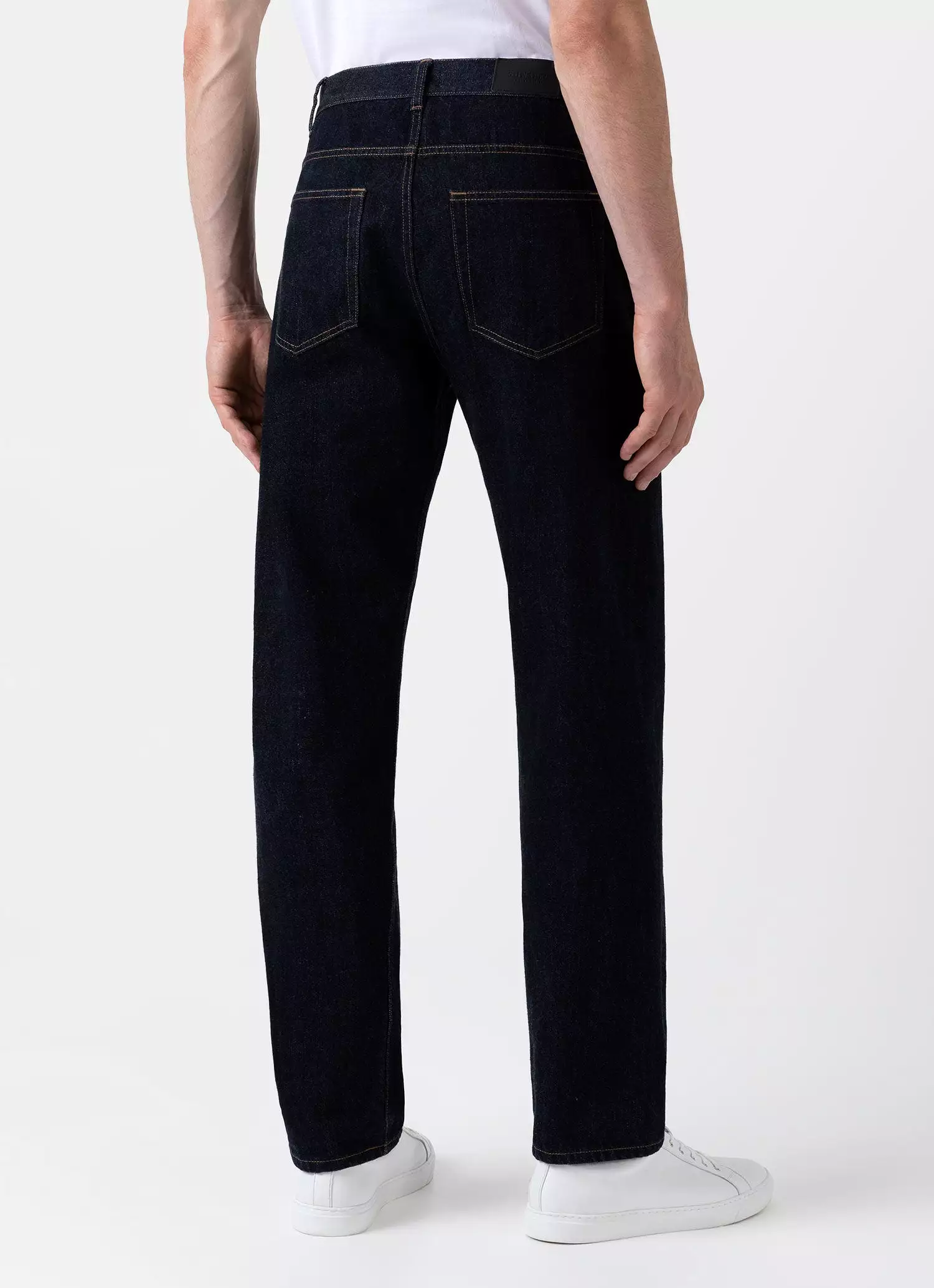 Men's 13oz Japanese Selvedge Denim Jeans in Rinse Wash Denim