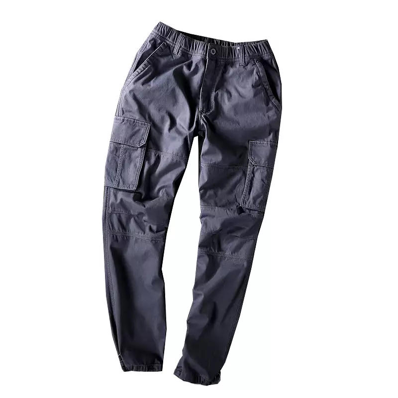 Men's loose trousers multi-pocket straight casual pants men