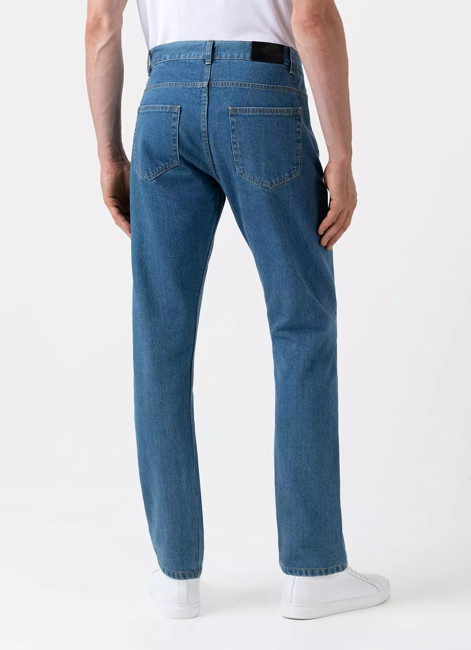 Men's Slim Fit Jeans in Mid Wash Denim