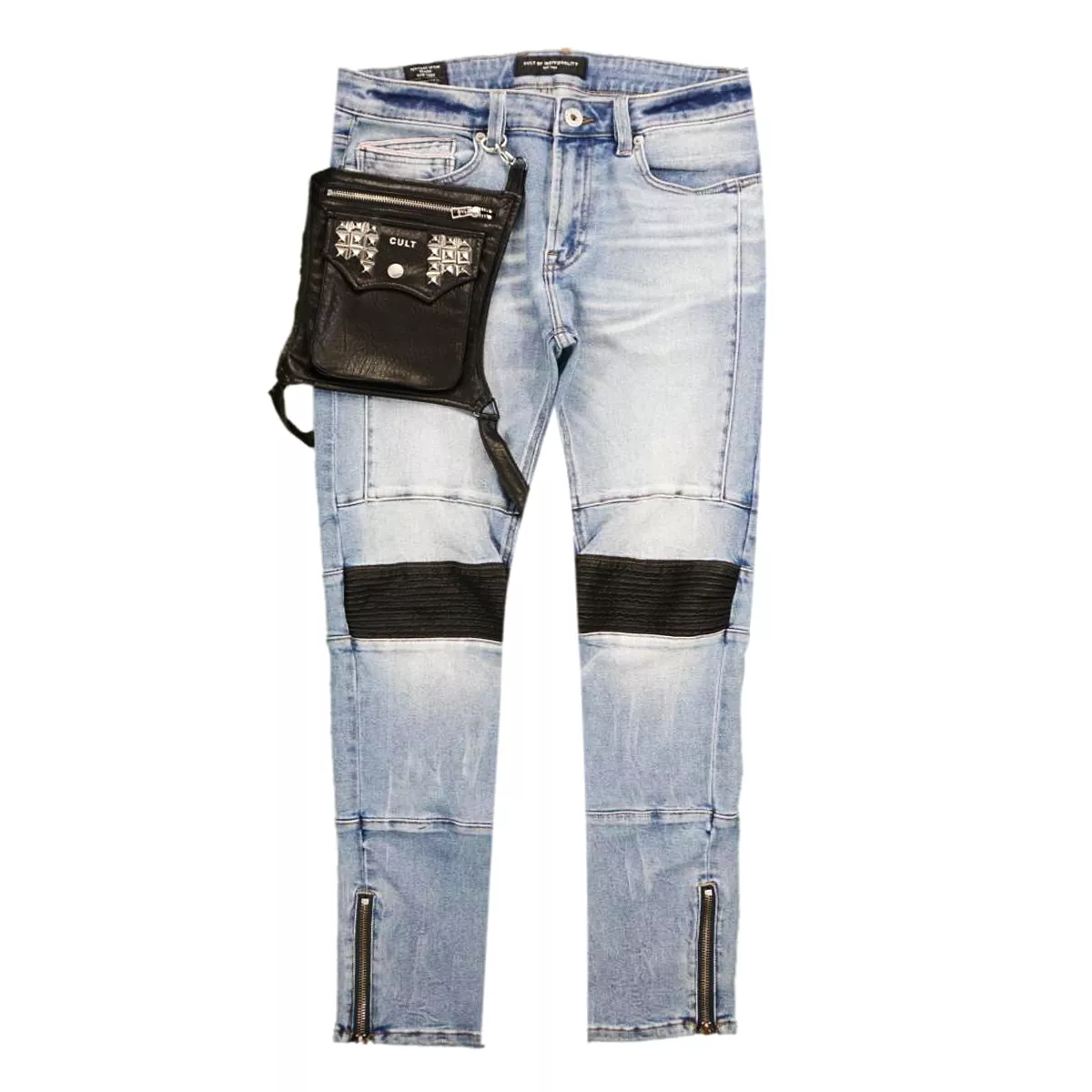 Moto Stretch Denim (Light Blue) /C1