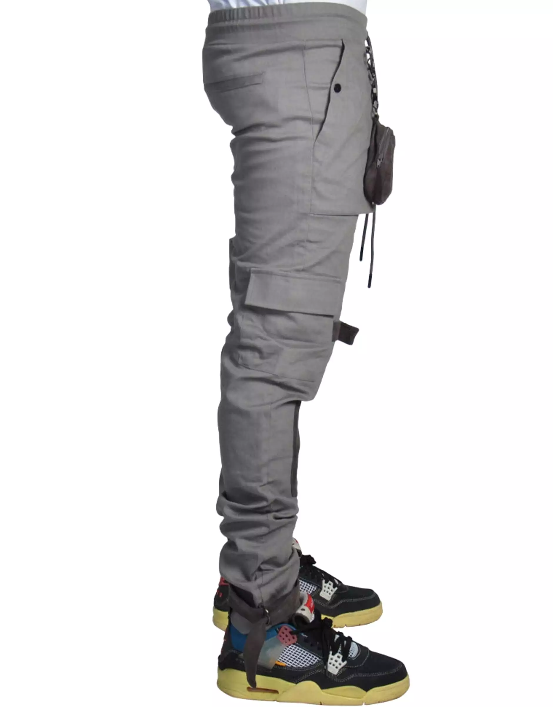 New Sphere Pouch Strap Cargo Pants (Grey) /C7