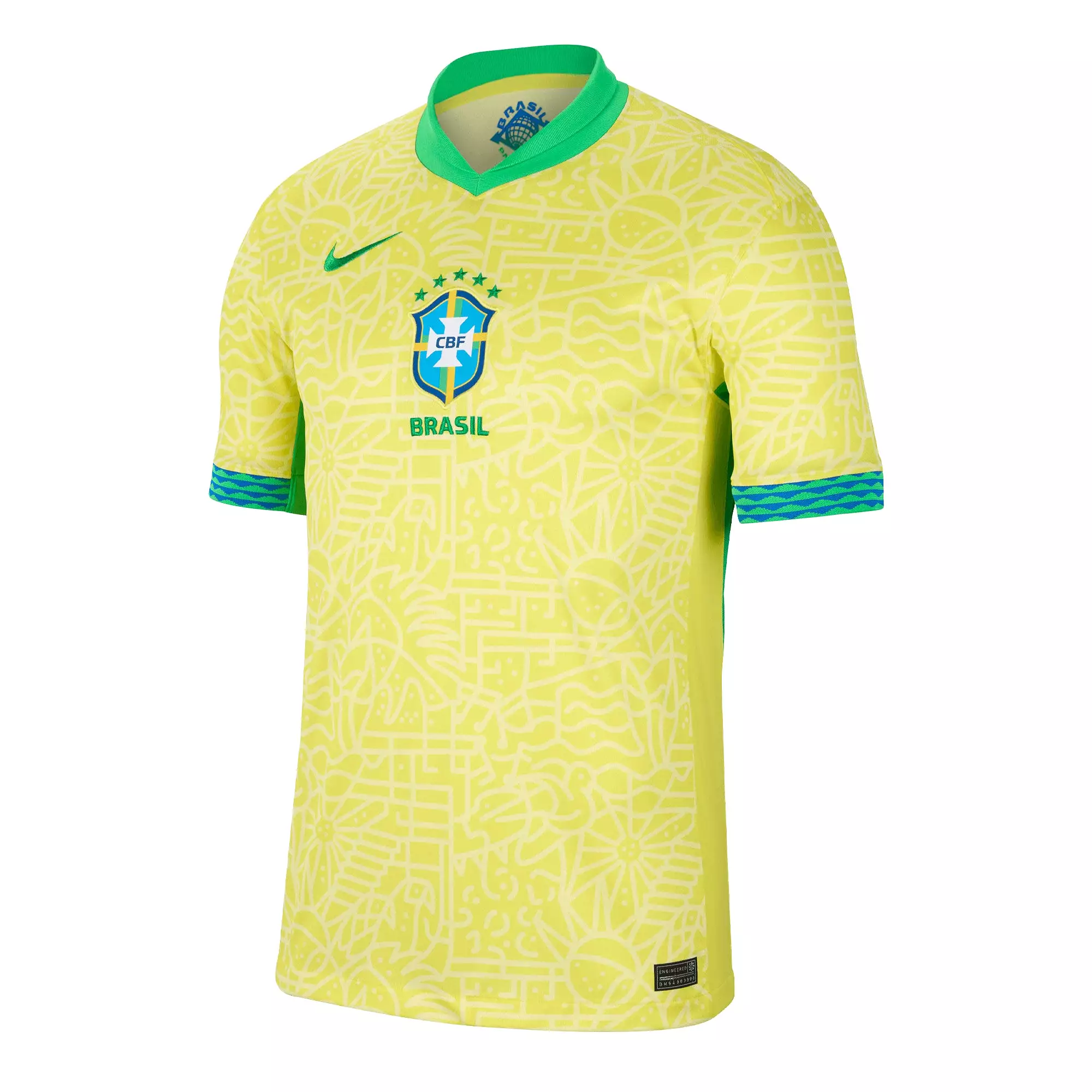 Nike Men's Brazil 2024/25 Home Jersey Yellow/Green