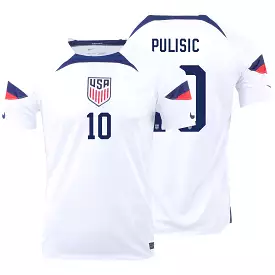 Nike Men's USA 2022/23 Dri-FIT ADV Home Jersey w/ Pulisic #10 Printing