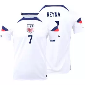 Nike Men's USA 2022/23 Home Jersey w/ Reyna #7 Printing