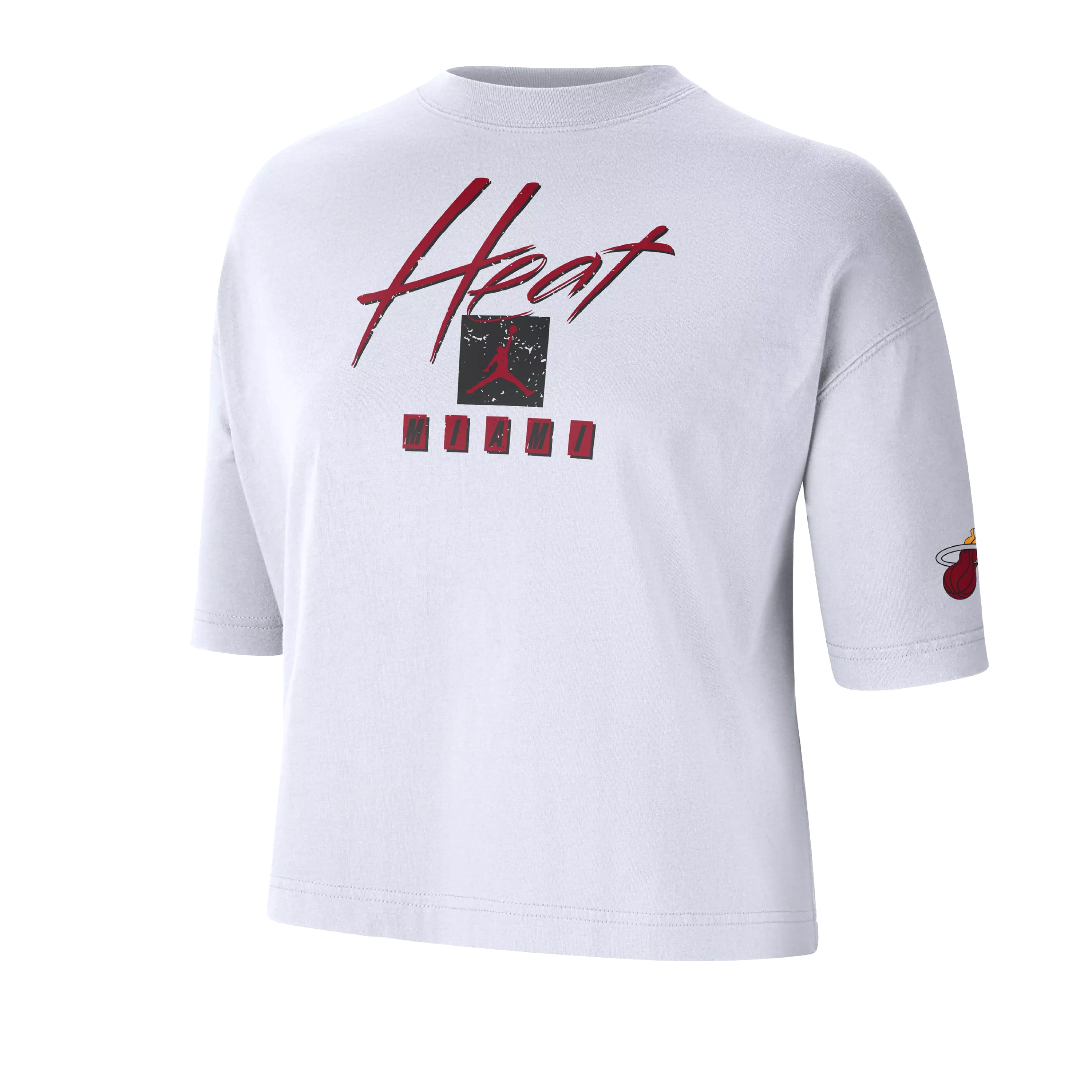 Nike Miami HEAT Courtside Women's Boxy Crop Tee