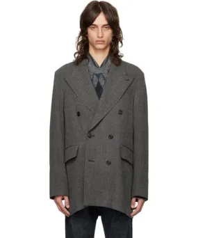 Our Legacy Gray Sharp DB Blazer