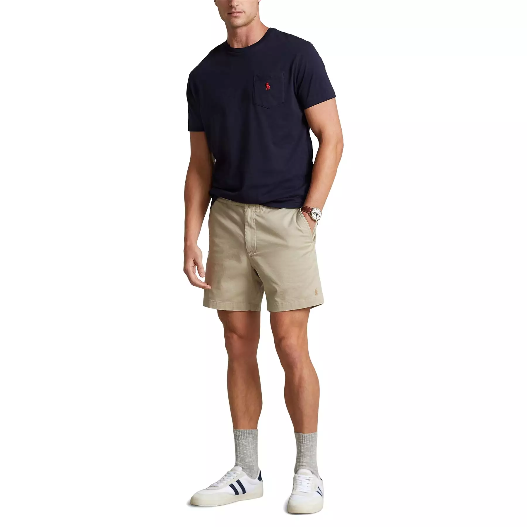 Polo Golf Classic Fit Cotton Knit Prepster Shorts Khaki Tan - SU24