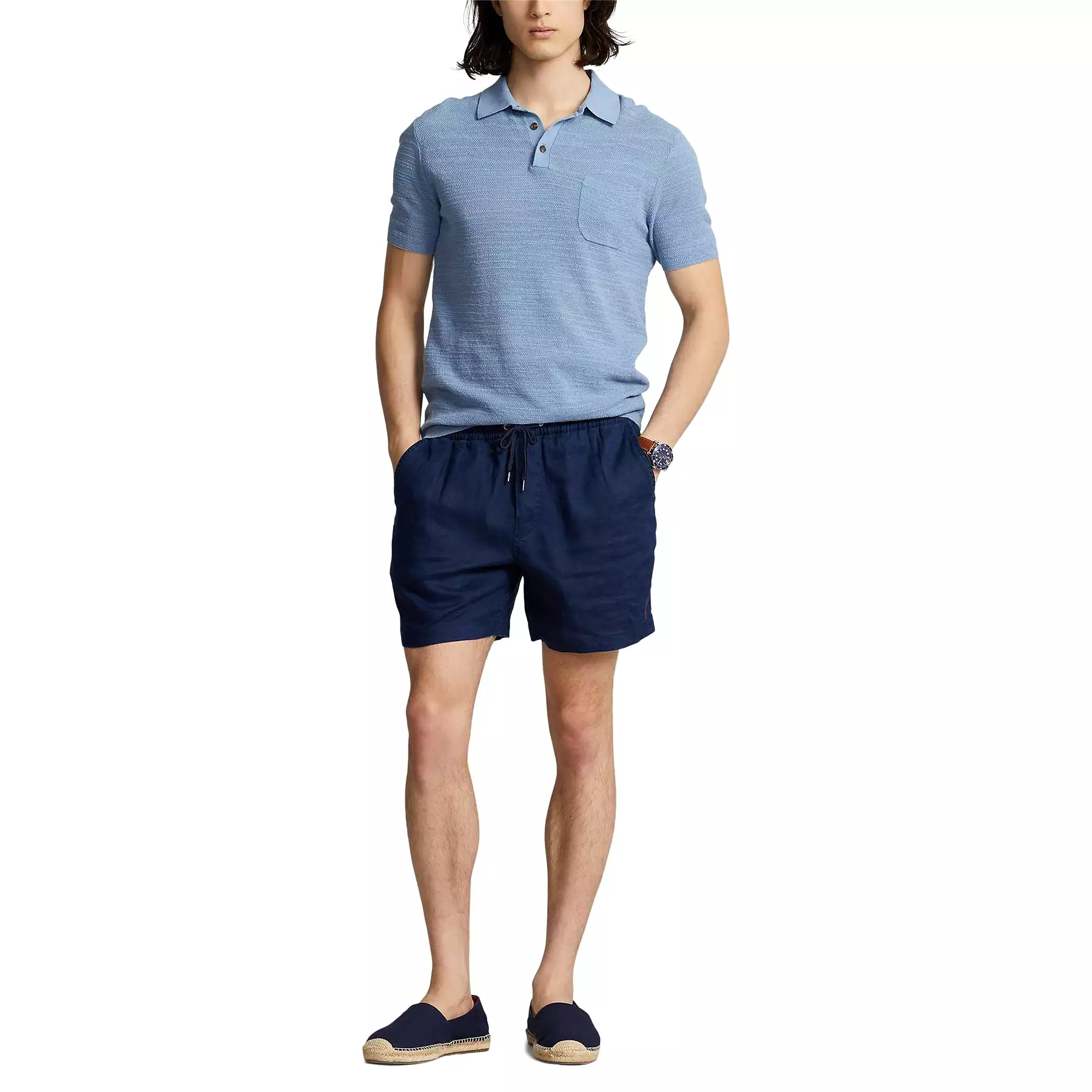 Polo Golf Classic Fit Prepster Linen Shorts Navy - SU24