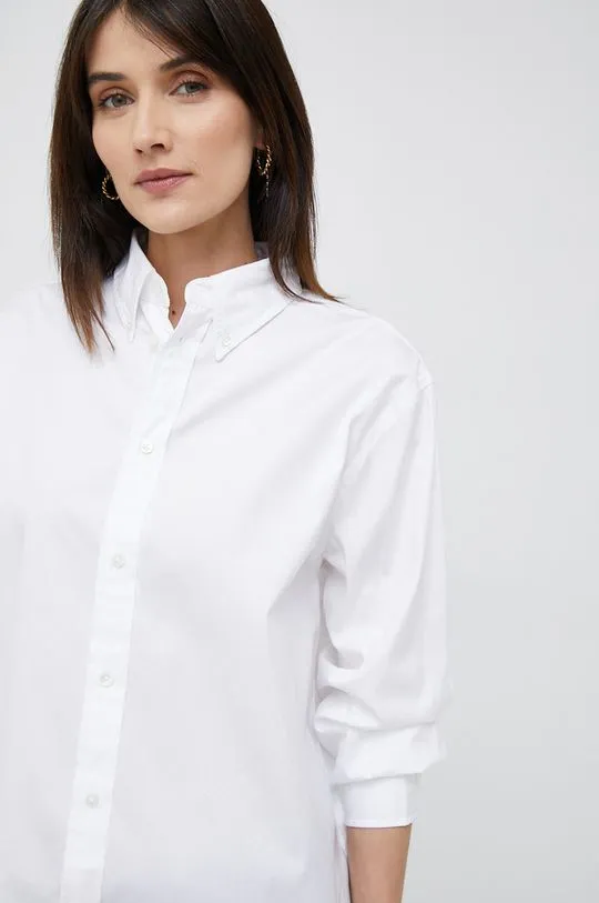 Polo Ralph Lauren cotton shirt women's white color