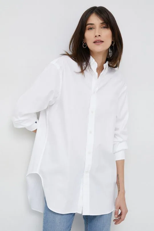 Polo Ralph Lauren cotton shirt women's white color