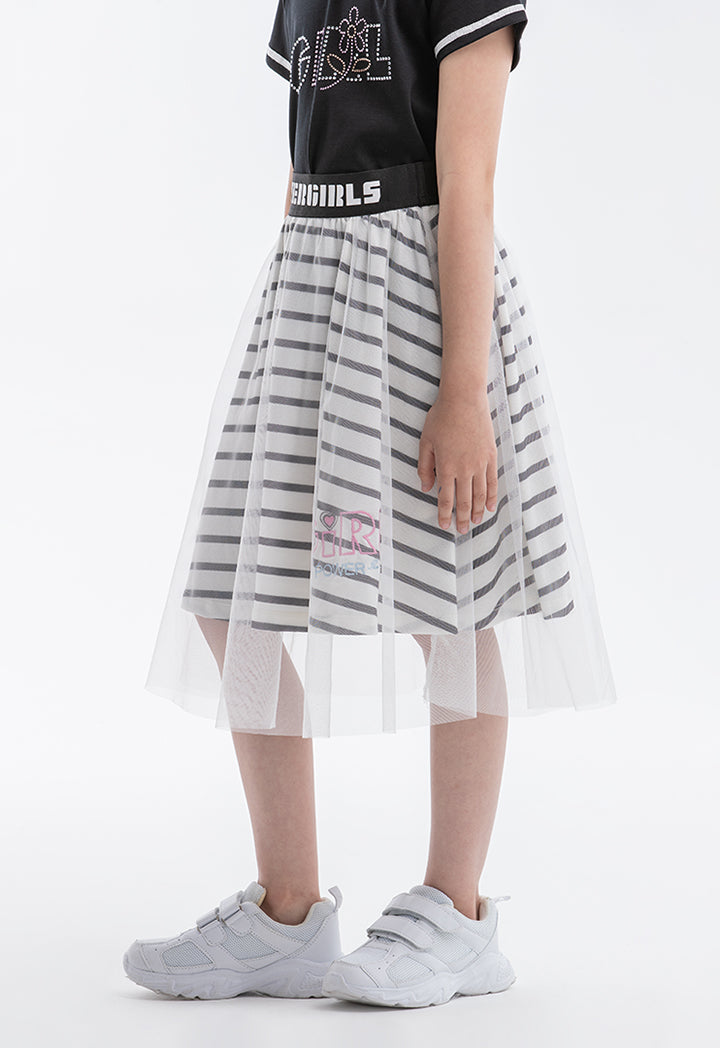 Powerpuff Girls Striped Net Skirt