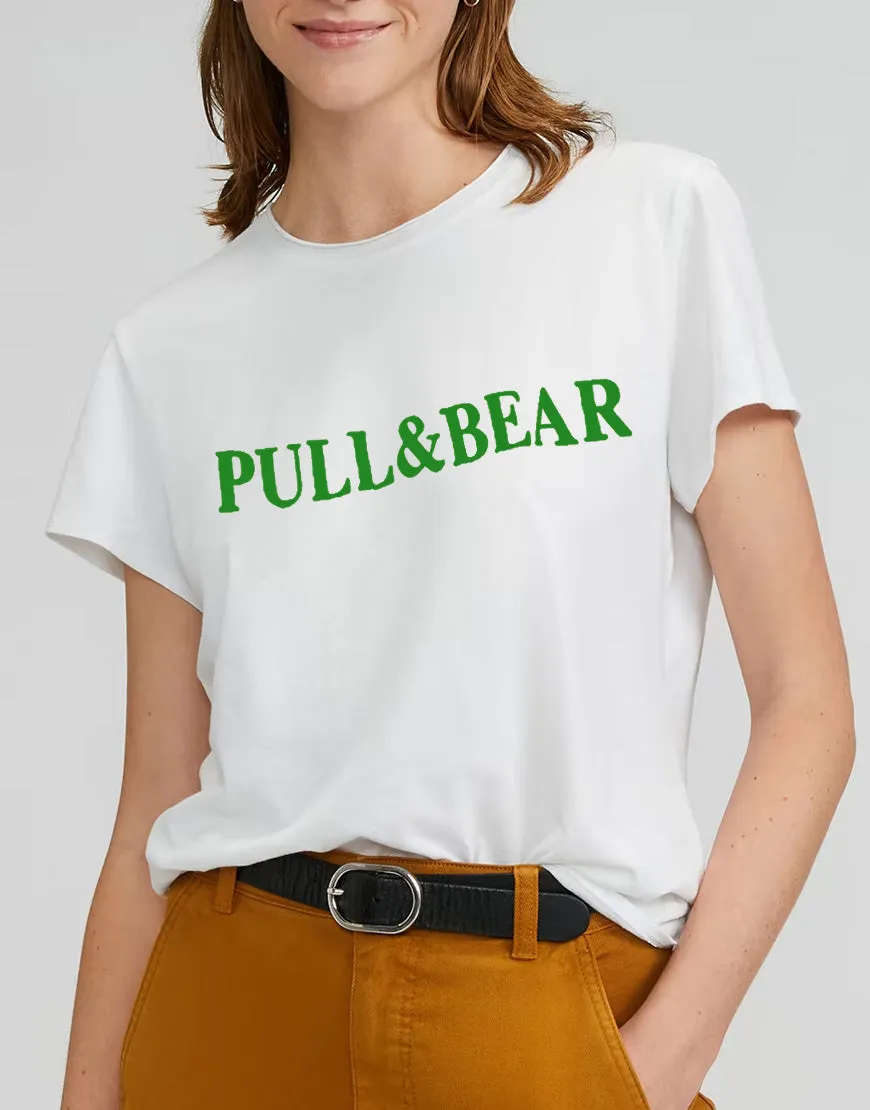 Pull and Bear Slim Fit T Shirt White