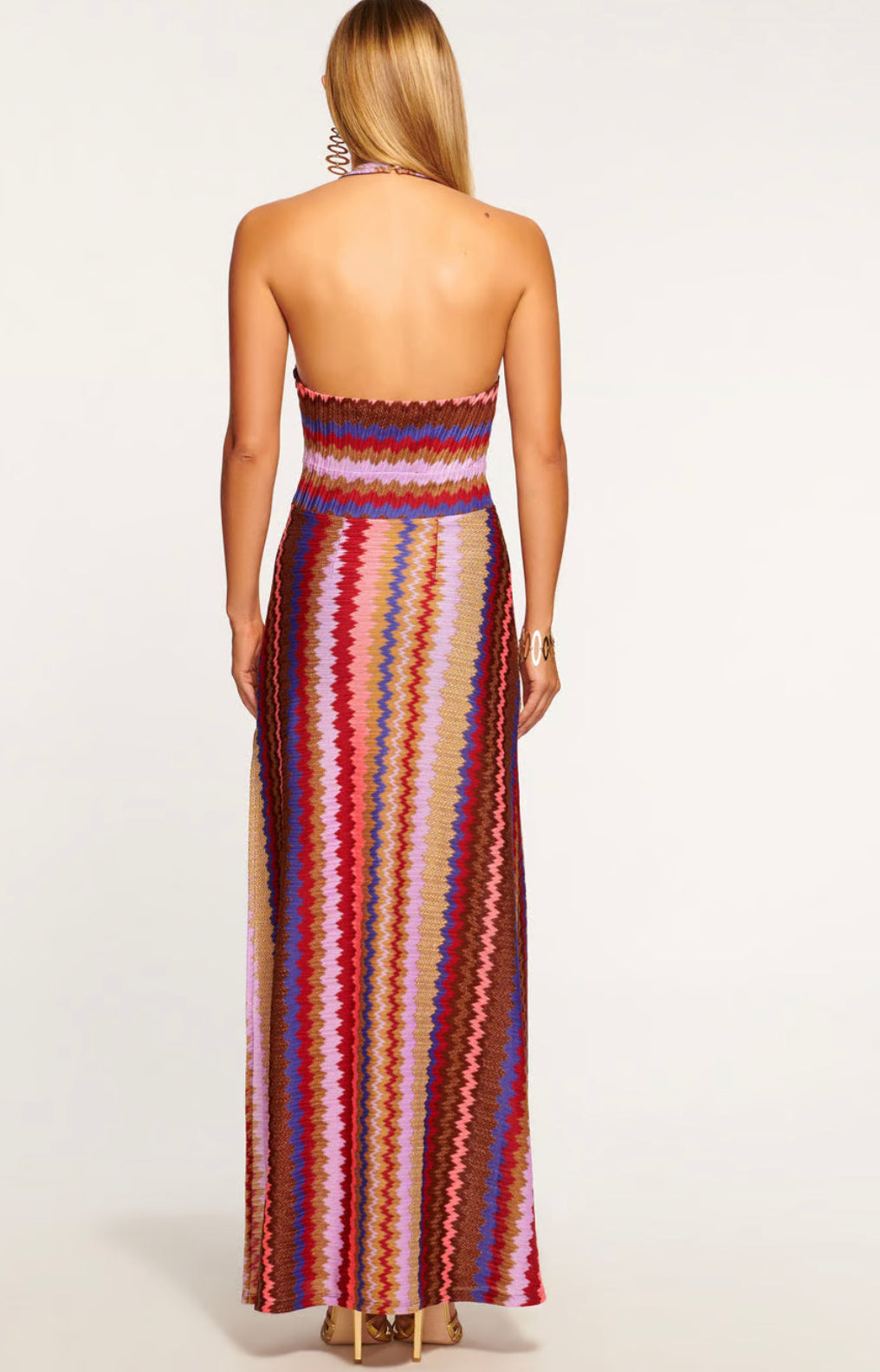 Ramy Brook - Harlee Halter Maxi Dress - Holiday Chevron