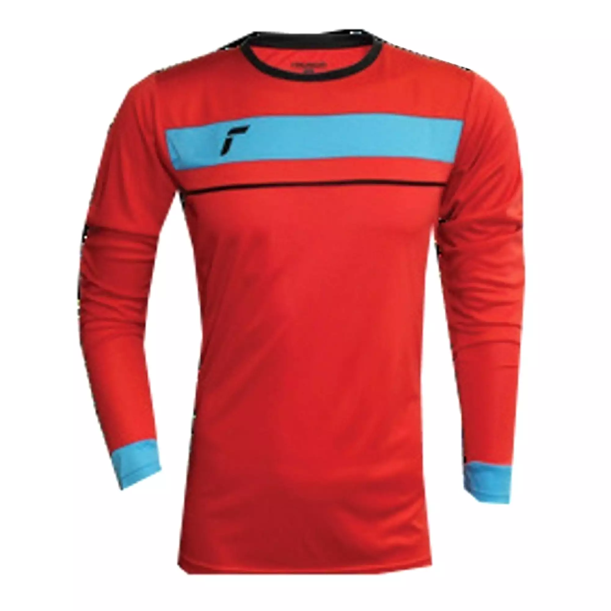 Reusch Men's Long Sleeve Padded Goalkeeper Jersey Red/Aqua Blue