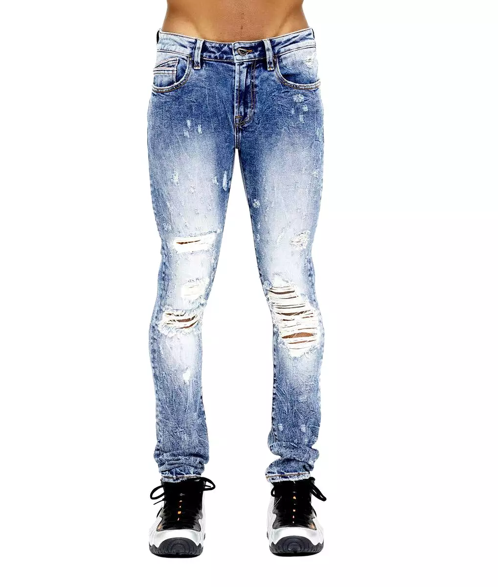 Ripped  Skinny Jeans (Blue) /C1