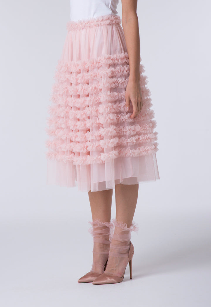 Ruffled Tulle Skirt