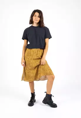 Rusty USA Skating Midi Skirt - Mustard Fleck