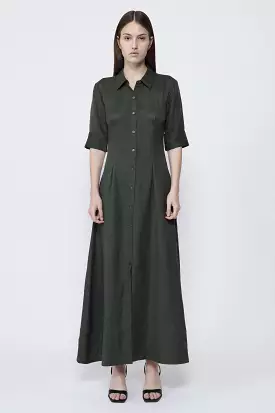 Simkhai - Claudine Shirt Midi Dress - Army