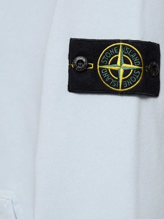 STONE ISLAND  |Long Sleeves Plain Cotton Bridal Logo Outlet Sweatshirts