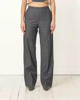 Stretch Stripe Mid Waist Pant